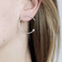 CIRCLE MOONSTONE SILVER EARRING - MIRTA jewelry
