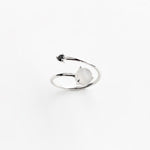 MOONSTONE AND DIAMOND WRAP RING