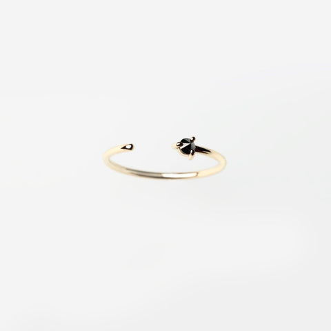 REVERSE BLACK DIAMOND RING