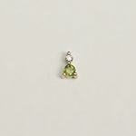 GREEN TOURMALINE AND DIAMOND STUD